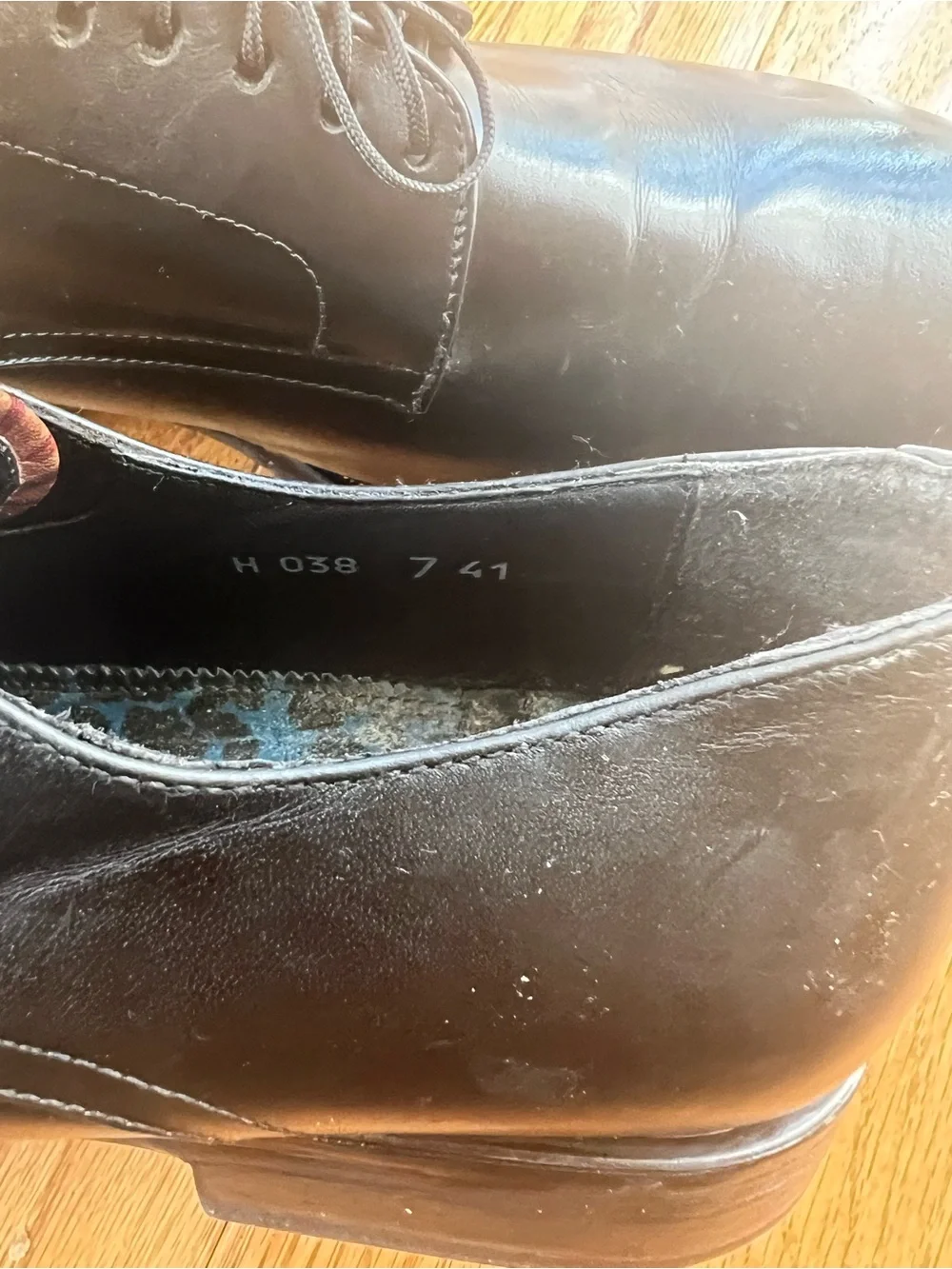 Paul Smith Smooth Toe Leather Oxford Black Men’s Size 7 (H038-741)